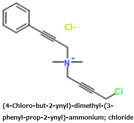CAS#(4-Chloro-but-2-ynyl)-dimethyl-(3-phenyl-prop-2-ynyl)-ammonium; chloride